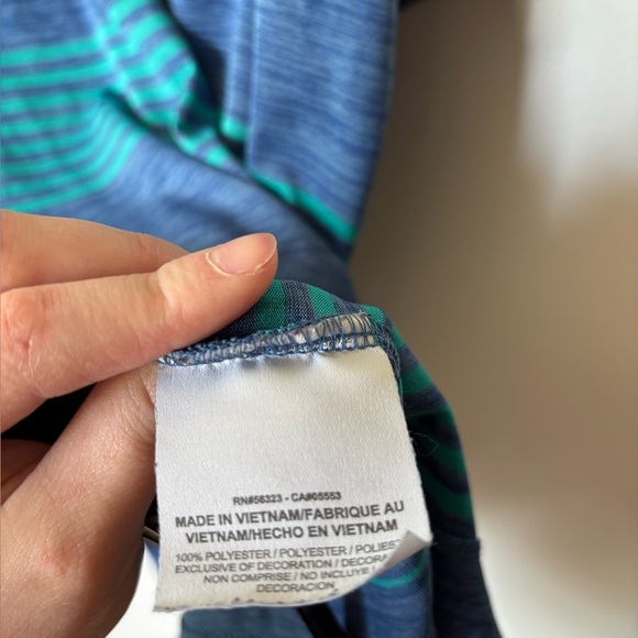 🎉4/30$🎉 Nike Golf Blue Green Striped Polo Shirt Size XL - Picture 4 of 5